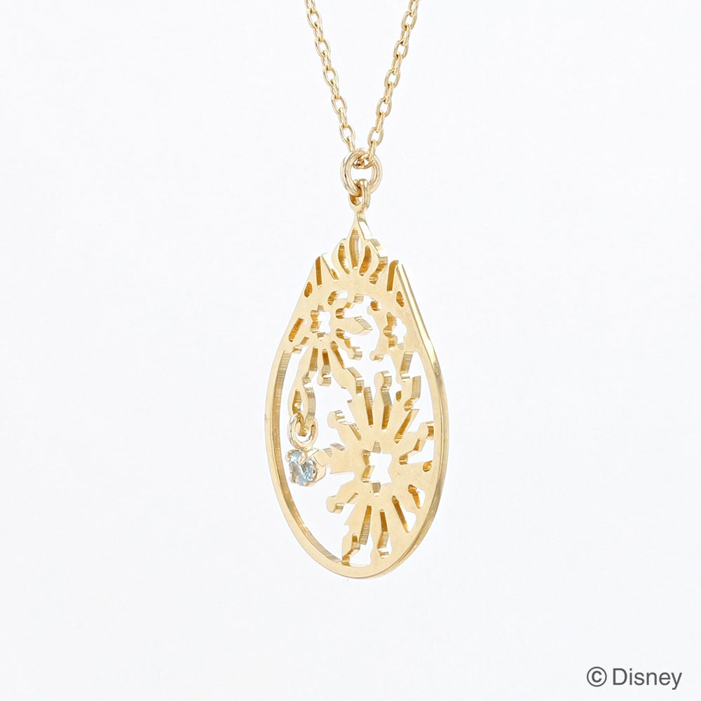 ディズニー］ アナと雪の女王 ペンダント ネックレス 10金