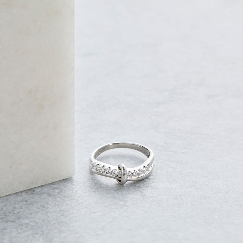 ダイヤモンド付きプラチナリング、サイズ10 スイートテン・ダイヤモンド] Sweet 10 Diamond プラチナ リング