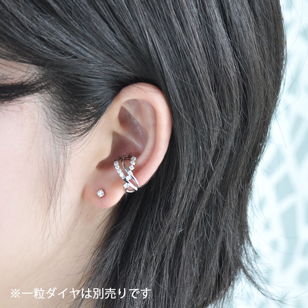 スイートテン・ダイヤモンド] Sweet 10 Diamond プラチナ イヤーカフ