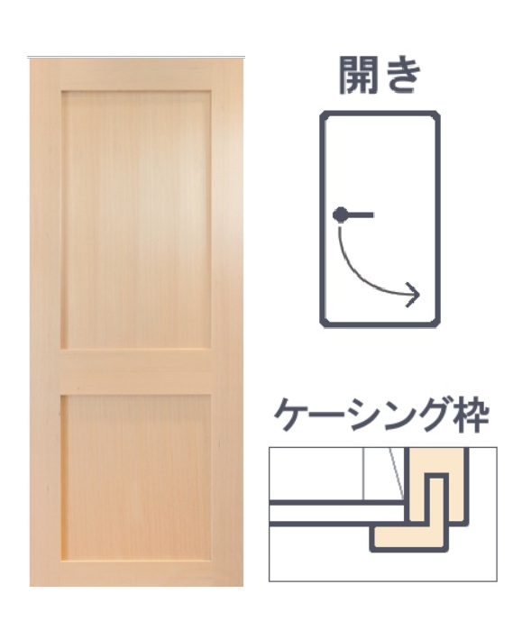 イノア（旧：ヘムロック） 開き戸セット ケーシング枠 デザイン
