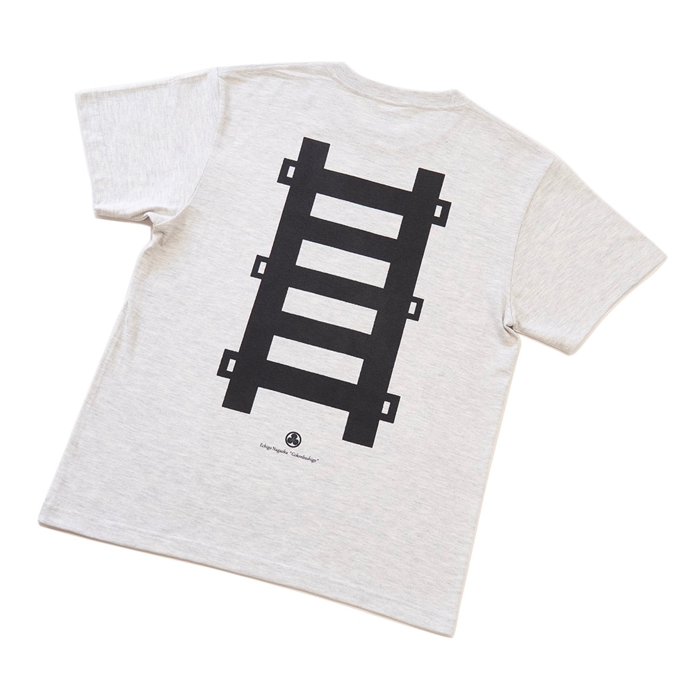越後長岡藩　五間梯子Tシャツ (オートミール)
