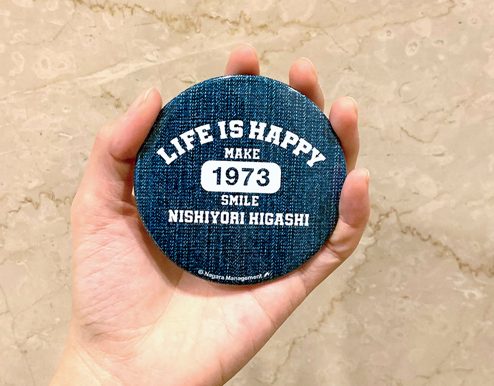 西寄ひがし・缶ミラー|【公式通販】長良グループ タレントグッズ