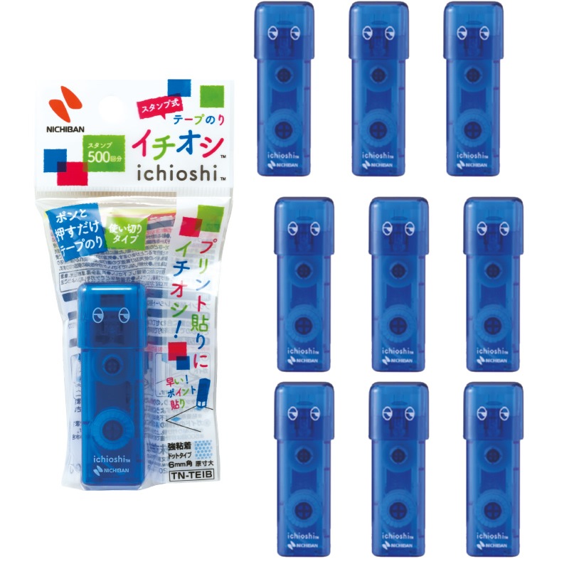お得な10個セット】ニチバン テープのり tenori イチオシ ブルー TN