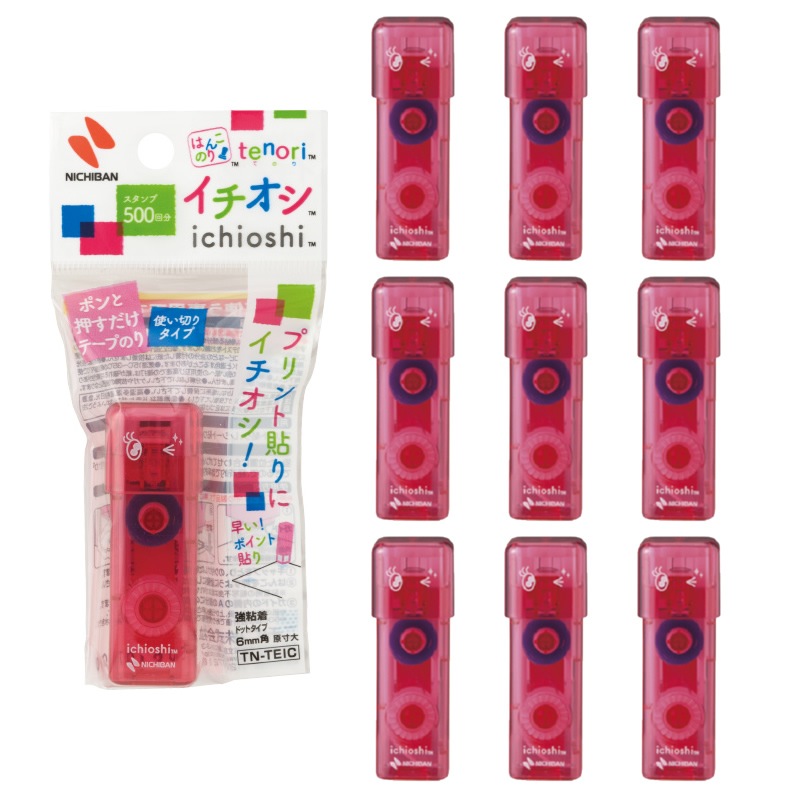お得な10個セット】 ニチバン テープのり tenori イチオシ チェリー TN