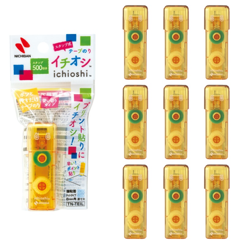 お得な10個セット】ニチバン テープのり tenori イチオシ レモン TN