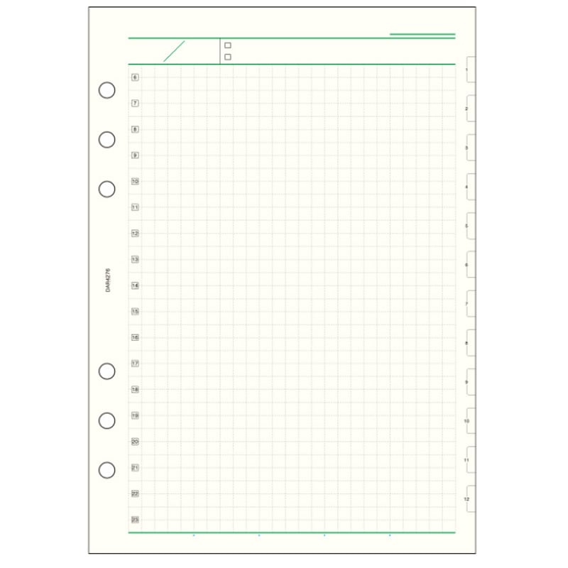 Davinci システム手帳リフィル A5サイズ フリーデイリースケジュール