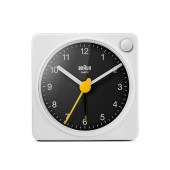 �֥饦�� ���ʥ��� �ܳФޤ�����/�֤����� ���顼���դ� �ۥ磻�ȡ��֥�å� BC02XWB BRAUN Analog Alarm Clock