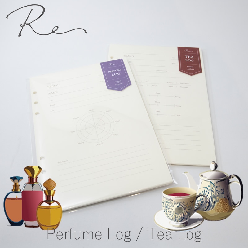 NAGASAWAオリジナル システム手帳リフィル 【Re】 Tea Log｜お茶(紅茶