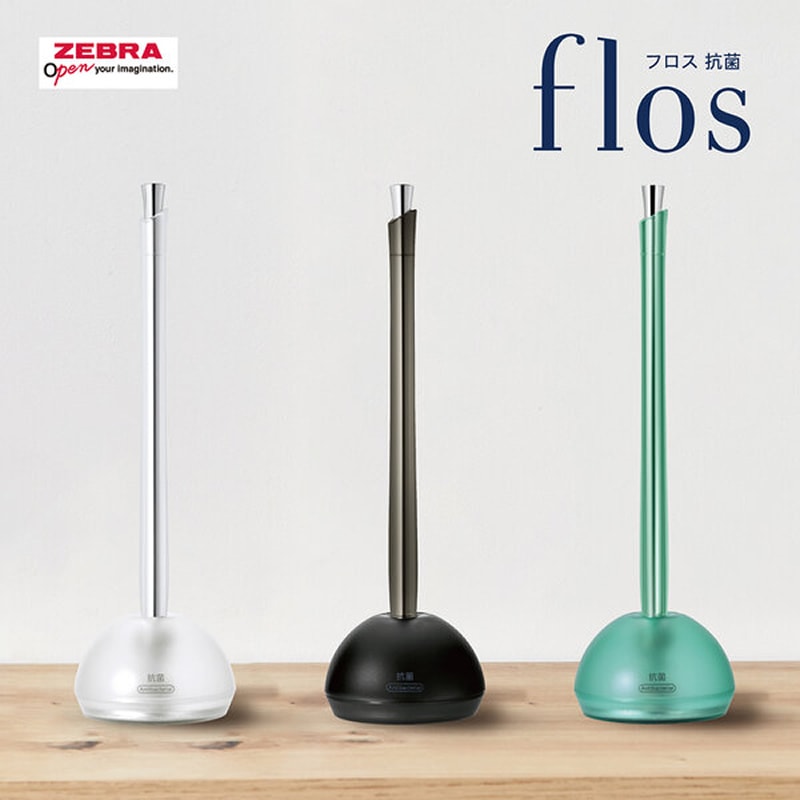 ゼブラ 油性ボールペン スタンド付き デスクペン flos｜フロス 抗菌