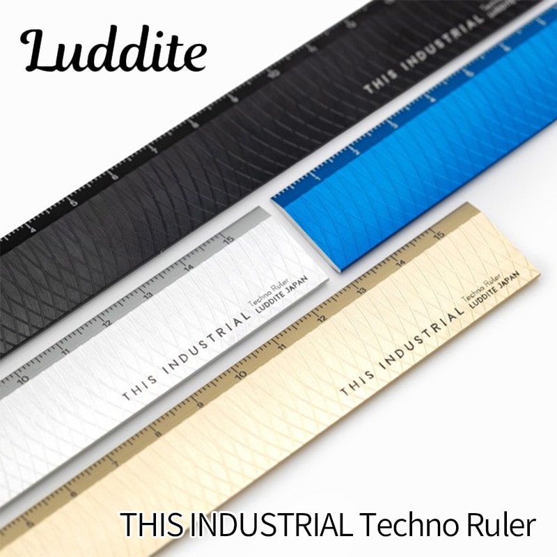ラダイト ダイヤカット柄アルミ定規 テクノルーラー THIS INDUSTRIAL