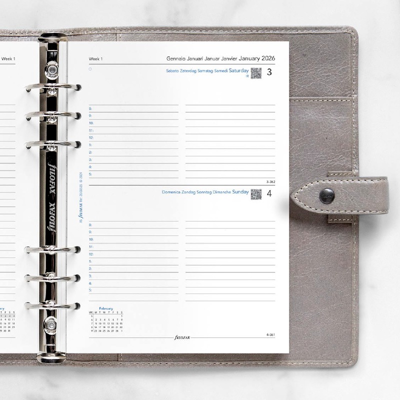 FILOFAX 2026ǯ �����ƥ��Ģ��ե��� A5 �ǥ��꡼ 26-68515 �ե������ե��å���