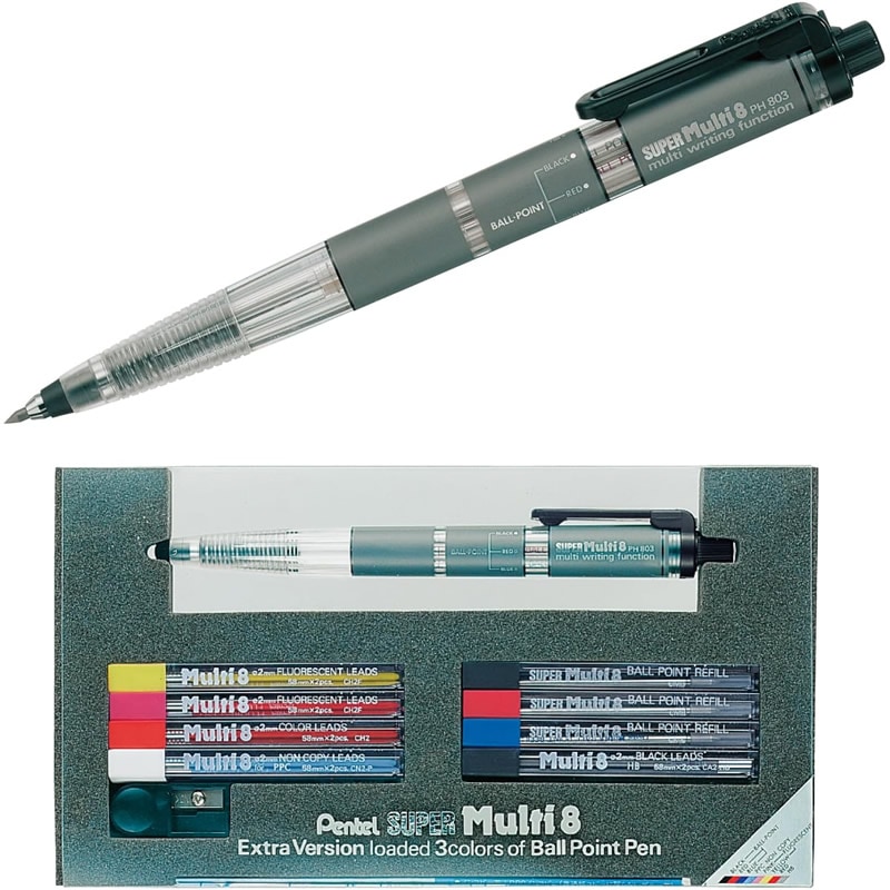 �ڤ�Ƥ� �ۥ����������ʣ��ɮ���� �����ѡ��ޥ��8 PH803���å� Pentel Multi 8/�ڥ�ƥ� �ޥ��������/�ܡ���ڥ�/���㡼�ץڥ󥷥� ���顼��