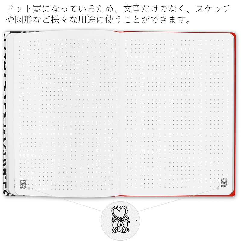 �������å���ܥ��������إ�� �Ρ��ȥ֥å�A5 Keith Haring