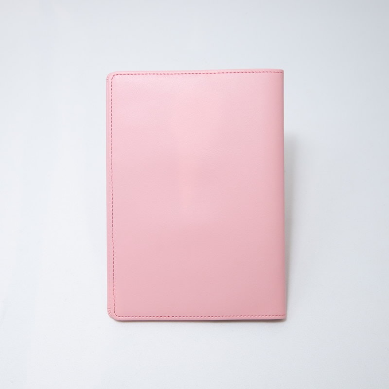 北欧フルレットくすみピンク　レビューブックカバー　オーダーページ 桜ピンク色～ 牛革 文庫本サイズ ブックカバー ＊130＊ ブックカバー