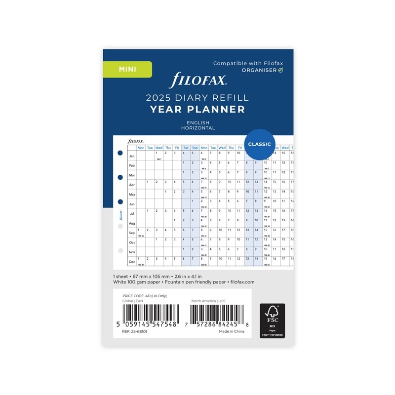 FILOFAX 2025ǯ �����ƥ��Ģ��ե��� M5 �ۥ꥾�󥿥륤�䡼�ץ��ʡ� 25-68101 �ե������ե��å���