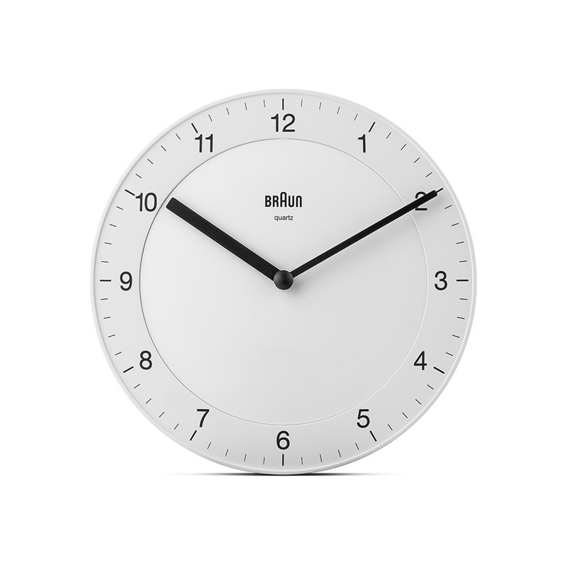 �֥饦�� ���ʥ��� �ɳݤ�����/�������륯���å� �ۥ磻�� BC06W BRAUN Analog Wall Clock
