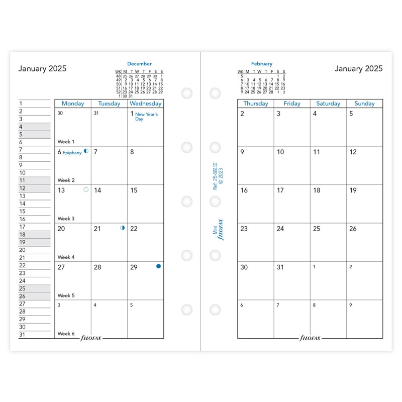 FILOFAX 2025ǯ �����ƥ��Ģ��ե��� M5 ������1���� 25-68110 �ե������ե��å���