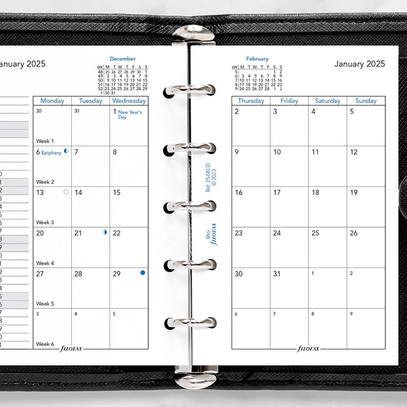 FILOFAX 2025ǯ �����ƥ��Ģ��ե��� M5 ������1���� 25-68110 �ե������ե��å���