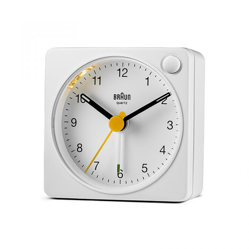�֥饦�� ���ʥ��� �ܳФޤ�����/�֤����� ���顼���դ� �ۥ磻�� BC02XW BRAUN Analog Alarm Clock
