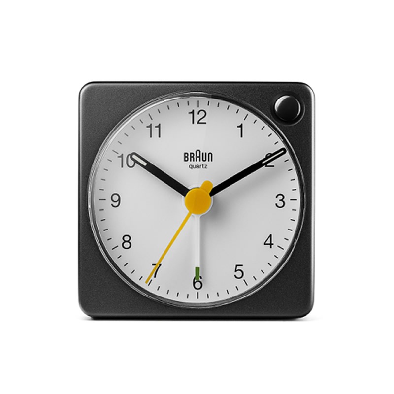 �֥饦�� ���ʥ��� �ܳФޤ�����/�֤����� ���顼���դ� �֥�å����ۥ磻�� BC02XBW BRAUN Analog Alarm Clock