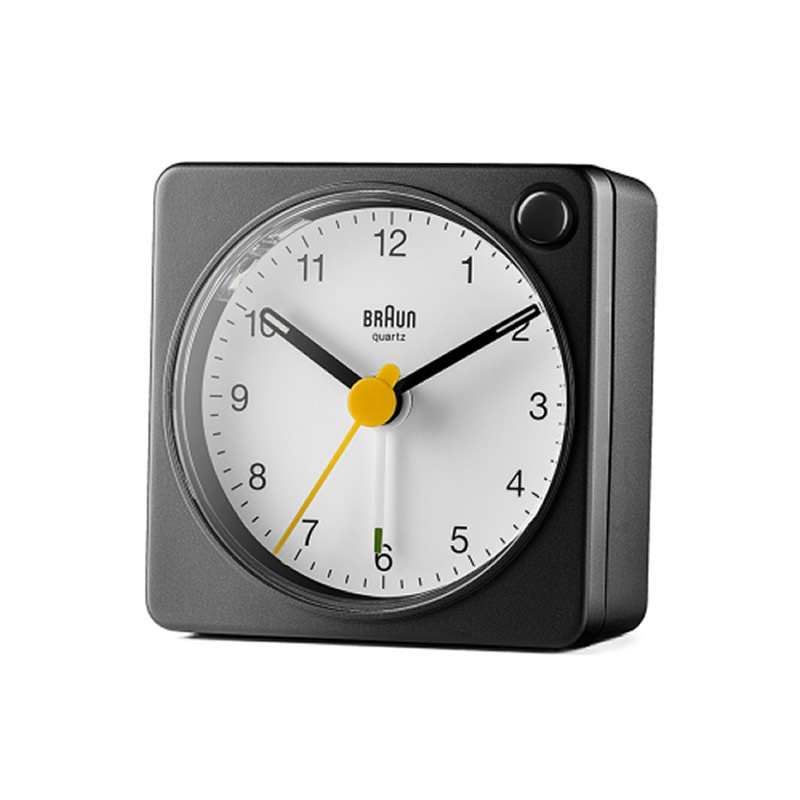 �֥饦�� ���ʥ��� �ܳФޤ�����/�֤����� ���顼���դ� �֥�å����ۥ磻�� BC02XBW BRAUN Analog Alarm Clock