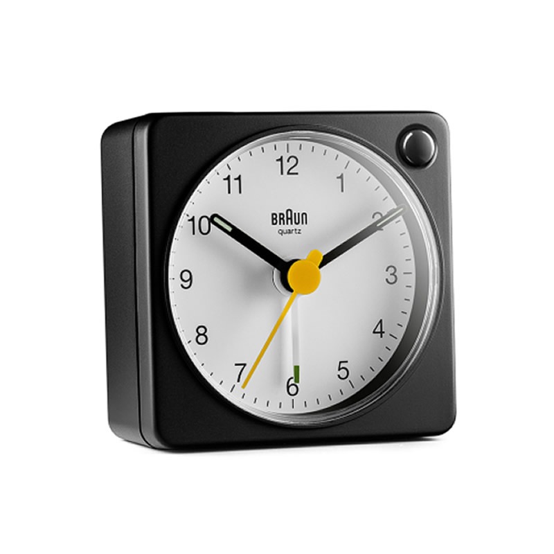 �֥饦�� ���ʥ��� �ܳФޤ�����/�֤����� ���顼���դ� �֥�å����ۥ磻�� BC02XBW BRAUN Analog Alarm Clock