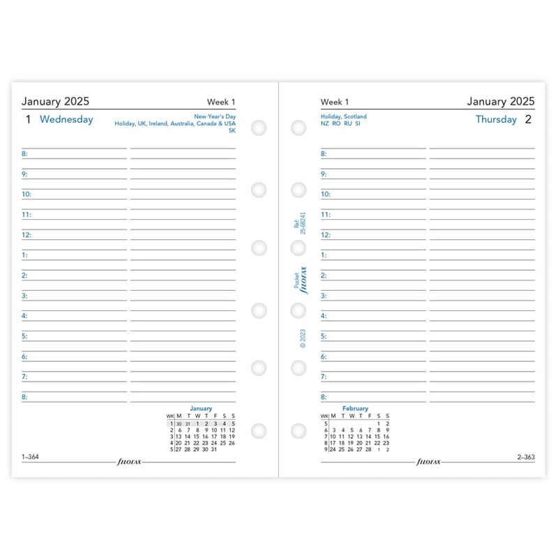 FILOFAX 2025ǯ �����ƥ��Ģ��ե��� �ߥ�6�� �ǥ��꡼ 25-68241 �ե������ե��å���