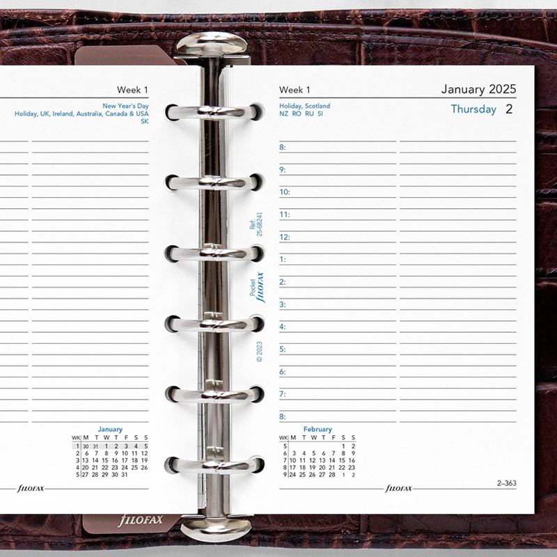 FILOFAX 2025ǯ �����ƥ��Ģ��ե��� �ߥ�6�� �ǥ��꡼ 25-68241 �ե������ե��å���