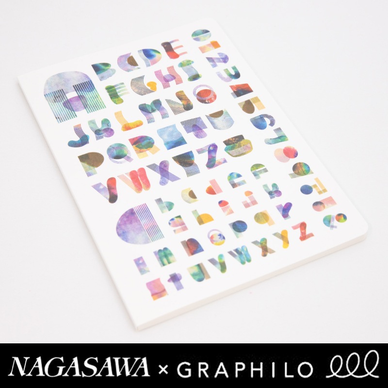 万年筆のためのノート NAGASAWA Kobe INK物語 × GRAPHILO 神戸フォント グラフィーロ A5ノート 無地 神戸インク物語/大和出版印刷/グラフィロ/ぬらぬら 万年筆ナガサワ文具センター/オリジナル