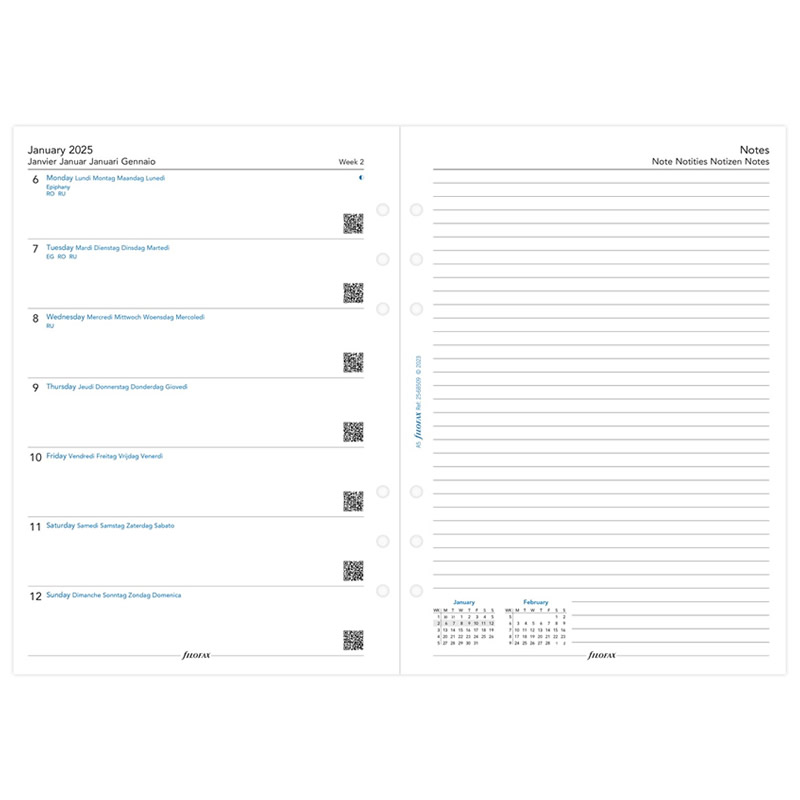 FILOFAX 2025ǯ ƥĢե A5 1̥֡ 25-68509 եեå