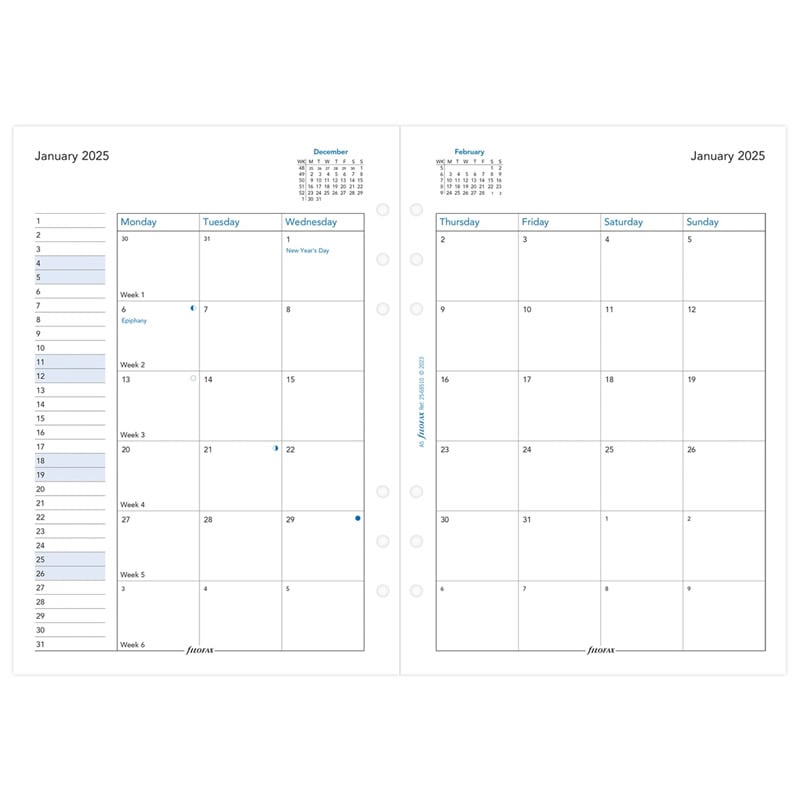 FILOFAX 2025ǯ �����ƥ��Ģ��ե��� A5 ������1���� 25-68510 �ե������ե��å���