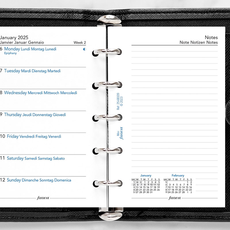 FILOFAX 2025ǯ �����ƥ��Ģ��ե��� M5 ������1����&���̥�� 25-68109 �ե������ե��å���