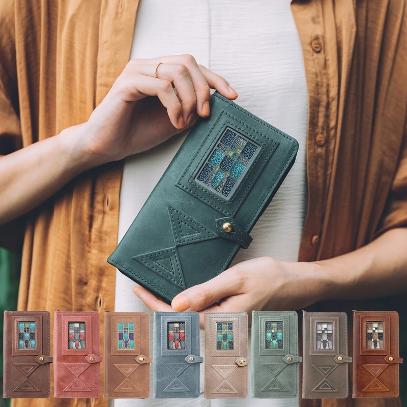 waji glart｜ワジ グラート 手帳型マルチスマホケースL ブラウン