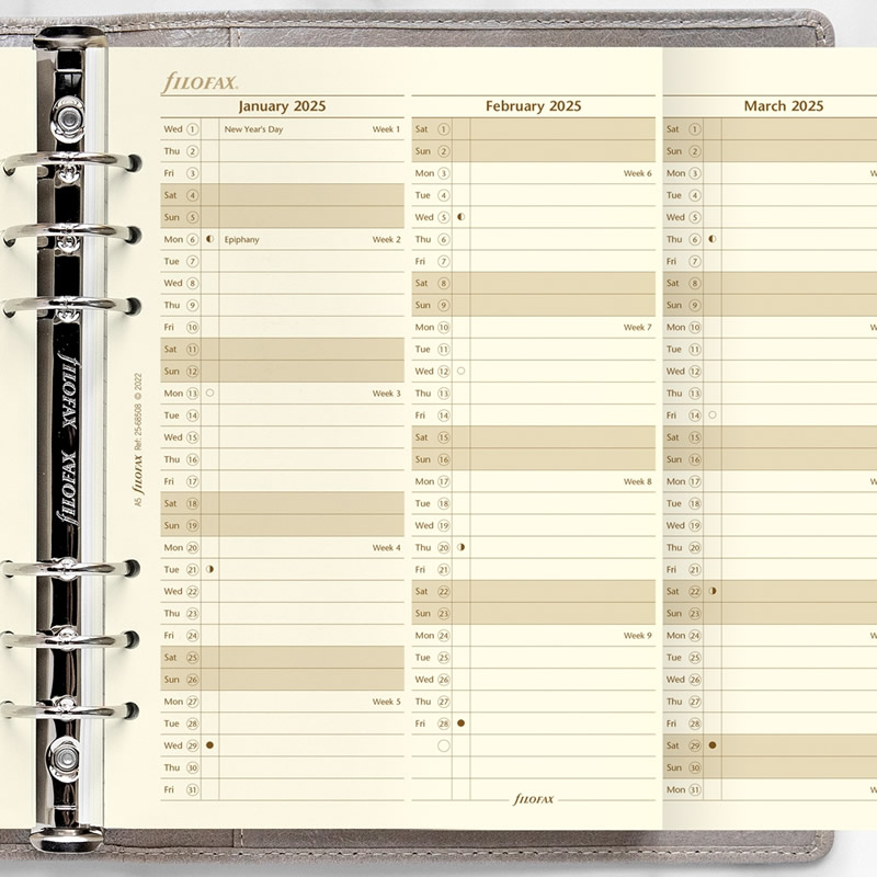 FILOFAX 2025ǯ ƥĢե A5 С륤䡼ץʡʥåȥ󥯥꡼ 25-68508 եեå