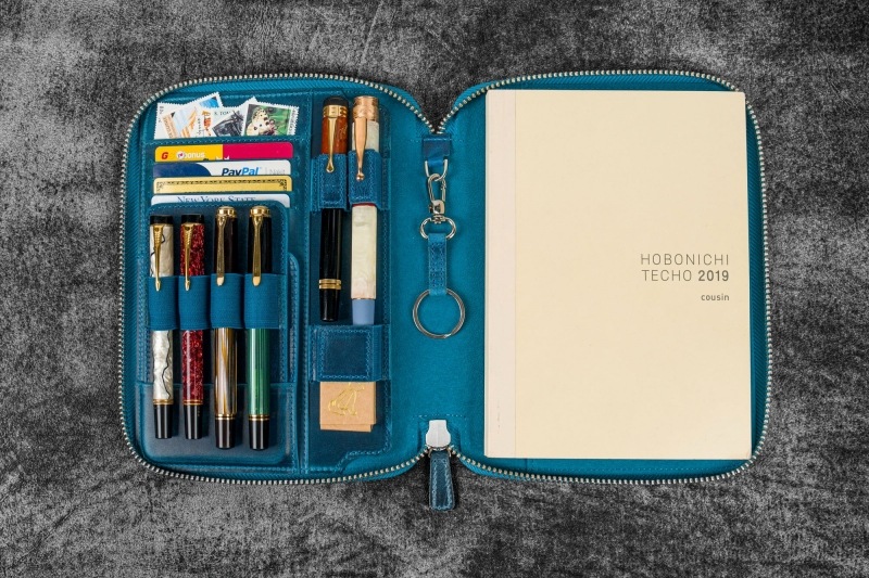 ガレンレザー レザージッパー付きA5ノートブックフォリオ クレイジー