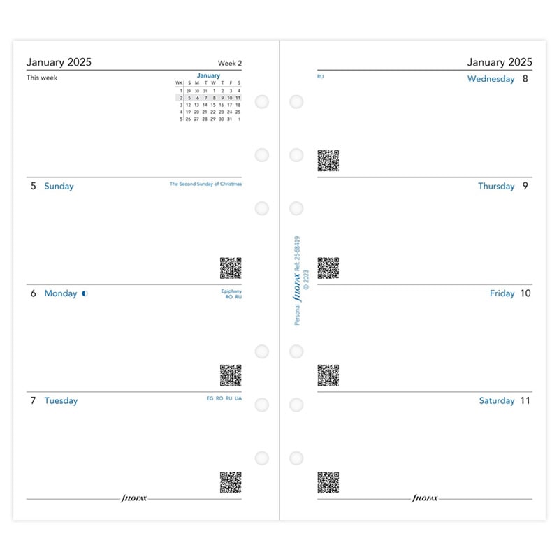 FILOFAX 2025ǯ �����ƥ��Ģ��ե��� �Х��֥� ������1���� ��-�� 25-68419 �ե������ե��å���