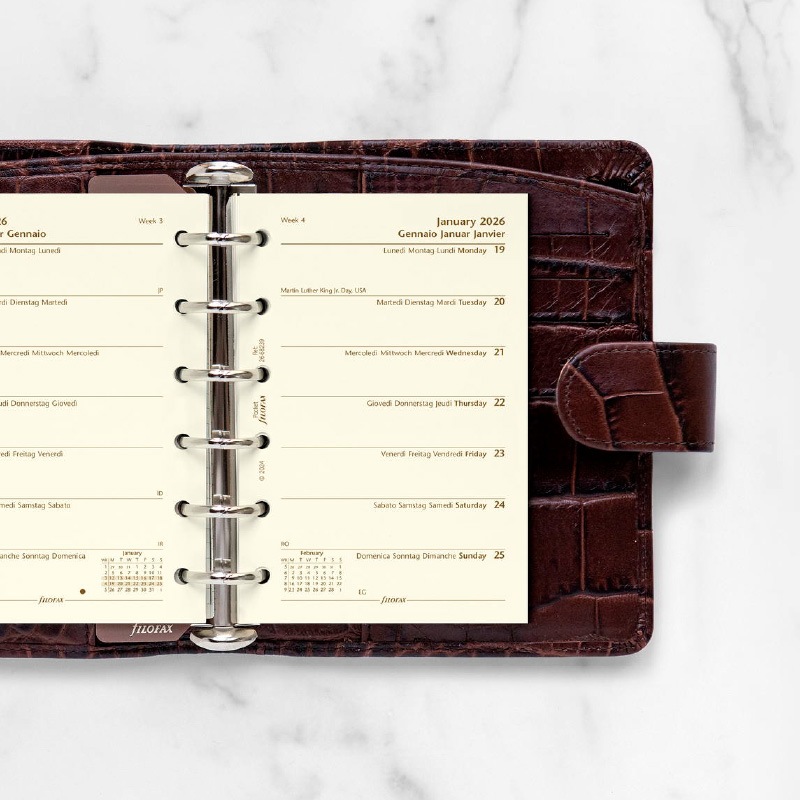 FILOFAX 2026ǯ �����ƥ��Ģ��ե��� �ߥ�6��/���⡼�� ������2���֡ʥ��åȥ󥯥꡼��� 26-68239 �ե������ե��å���