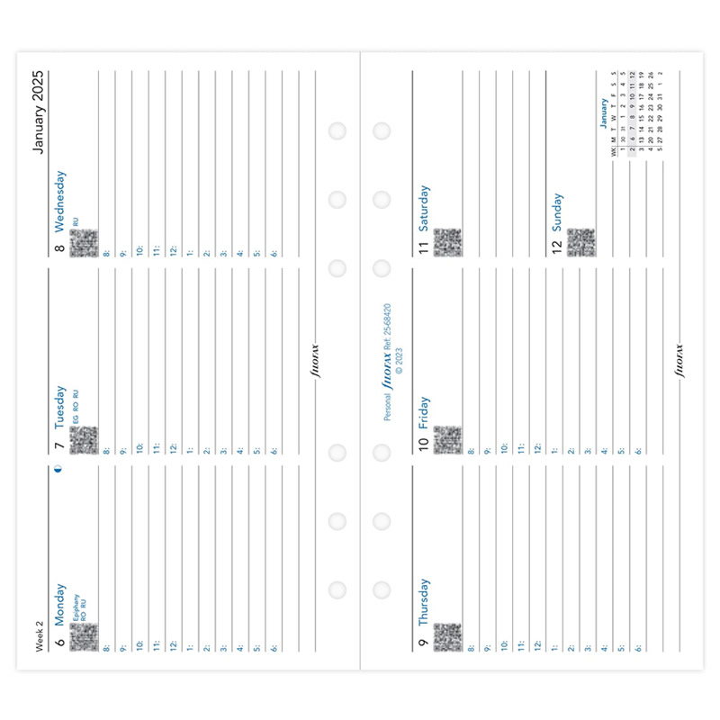 FILOFAX 2025ǯ �����ƥ��Ģ��ե��� �Х��֥� ������1���֡ʲ��� 25-68420 �ե������ե��å���