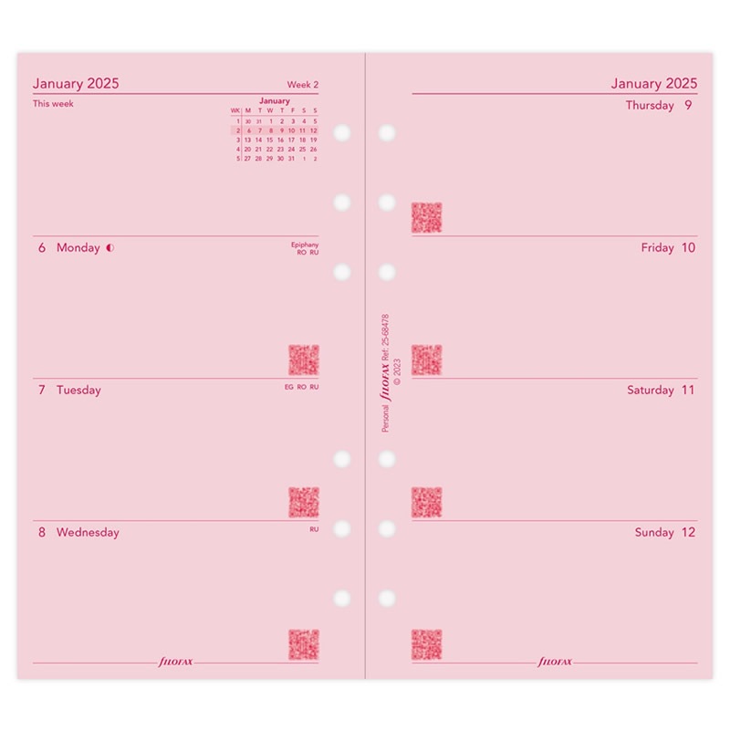 FILOFAX 2025ǯ �����ƥ��Ģ��ե��� �Х��֥� ������1���� ��-�� (�ԥ�) 25-68478 �ե������ե��å���
