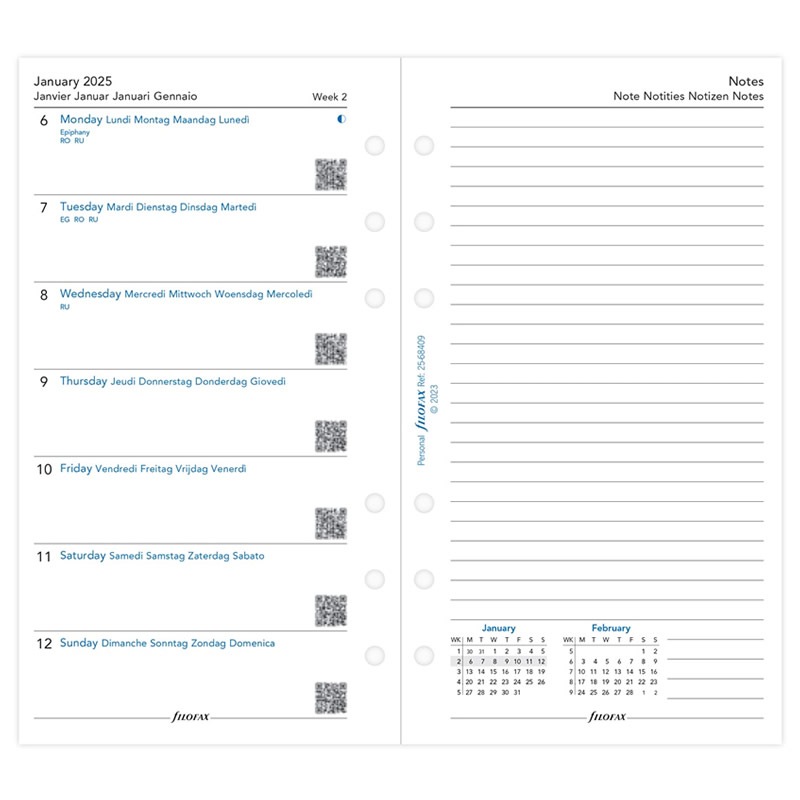 FILOFAX 2025ǯ ƥĢե Х֥ 1̥֡ 25-68409 եեå
