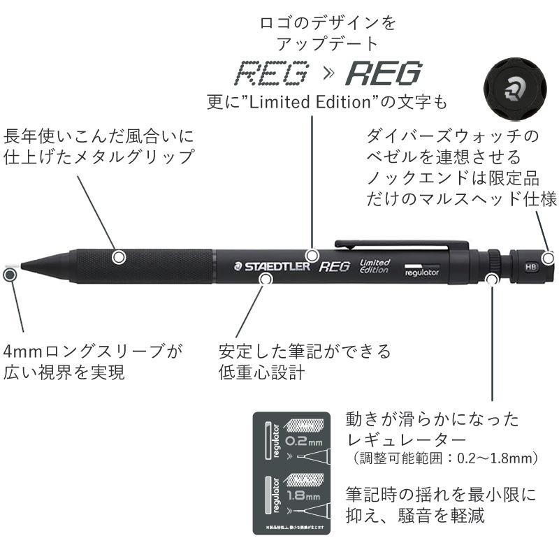 ���ƥåɥ顼 ���㡼�ץڥ󥷥� REG�ʥ쥰�� ���ﵭǰ���꿧 �ޥåȥ֥�å� 0.5mm 925 85-05B