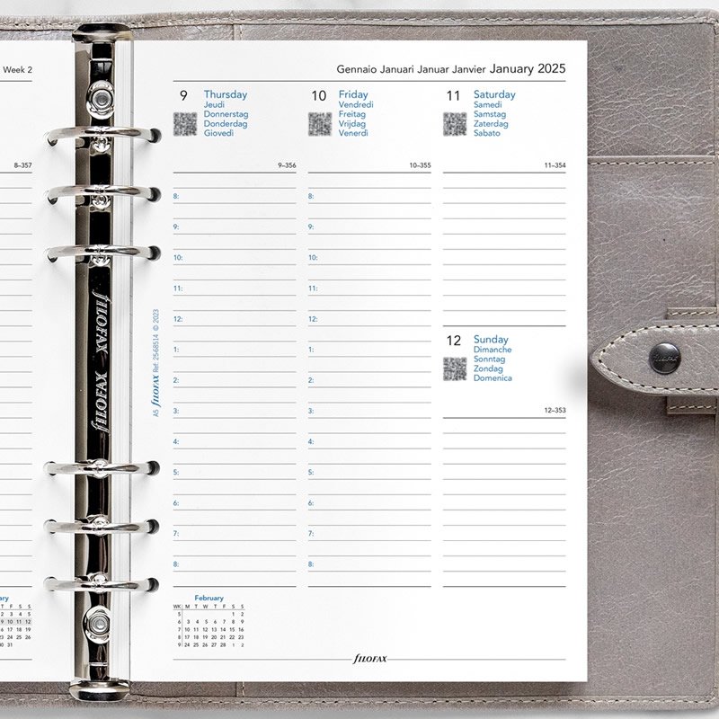 FILOFAX 2025ǯ �����ƥ��Ģ��ե��� A5 ������1���֡ʲ��� 25-68514 �ե������ե��å���