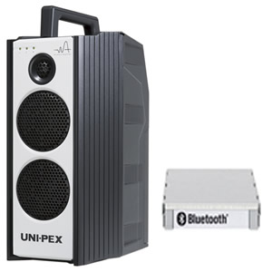 【売り切れ】ワイヤレスポータブルアンプ　＋　ブルーテュースユニット　ユニペックス　【ＷＡ－８７２ＣＤ　+　ＢＴＵ－１００】