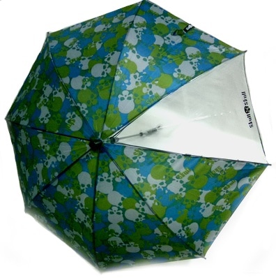 55㎝傘【どくろ緑系】