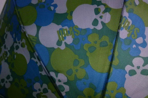 55㎝傘【どくろ緑系】