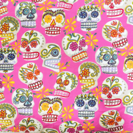 生地アレキサンダーヘンリー【Calaveras×Pink】