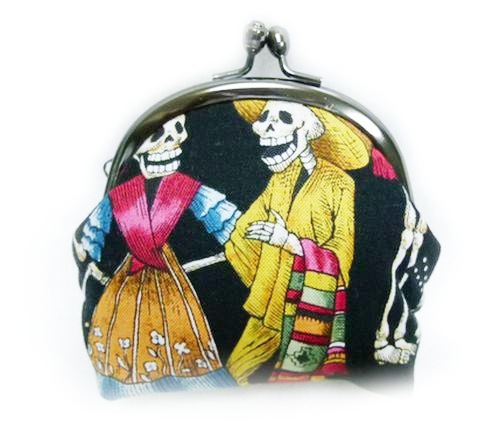 がま口小銭入れ【fiesta de los muertos】