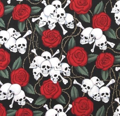 生地アレキサンダーヘンリー【 skulls】