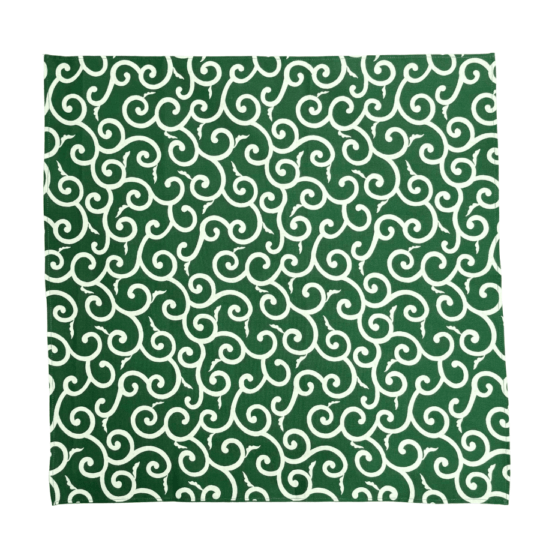 和柄バンダナ【緑×唐草】模様大