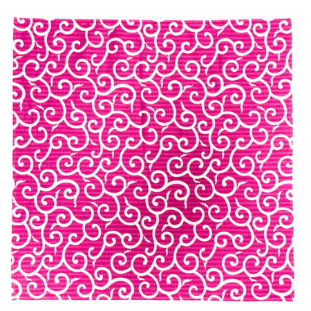 和柄バンダナ【ピンク×唐草】